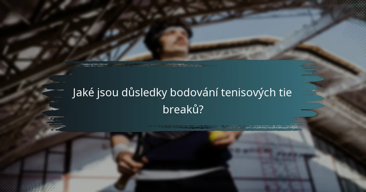 Jaké jsou důsledky bodování tenisových tie breaků?