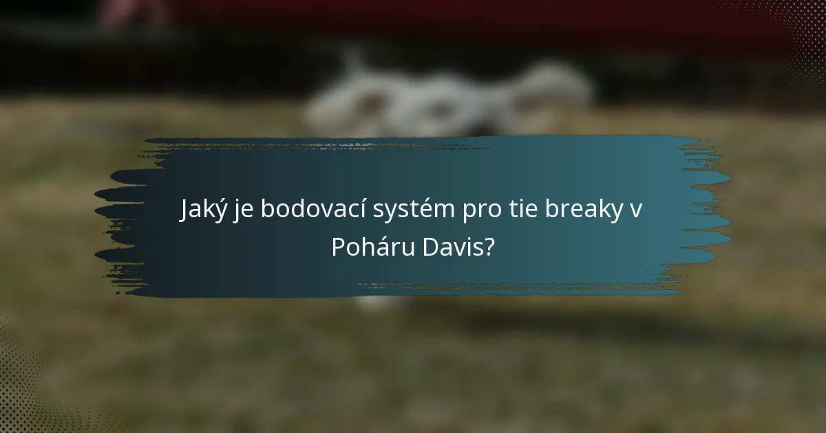 Jaký je bodovací systém pro tie breaky v Poháru Davis?